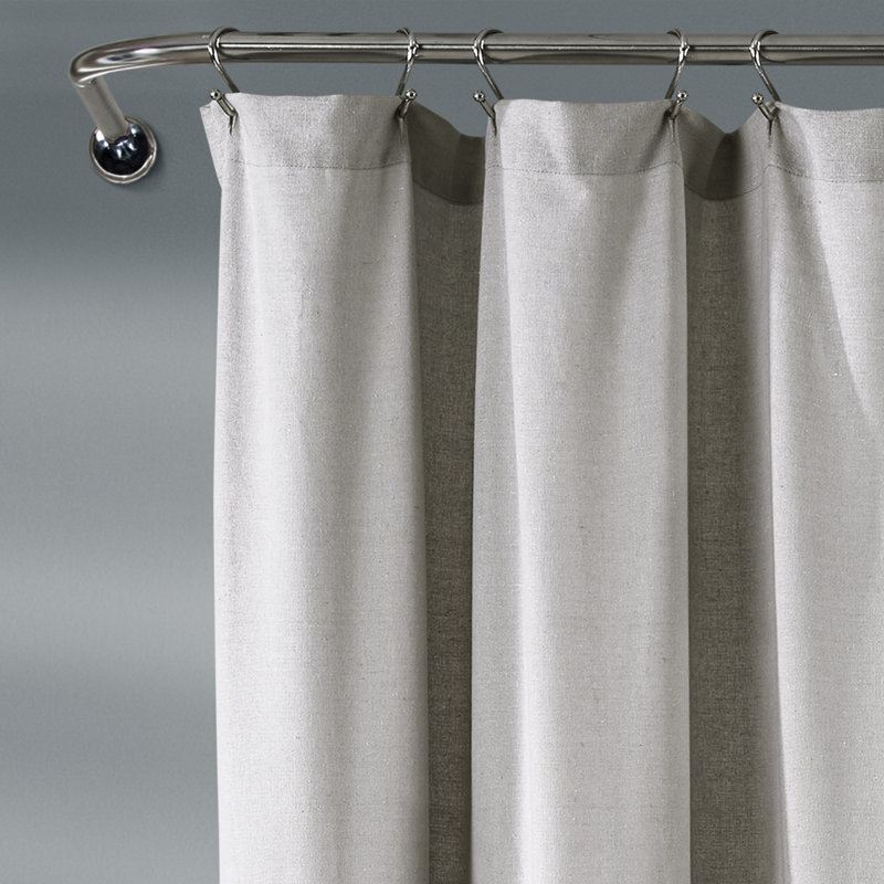 Ruya Shower Curtain, Grey/White, 78"H x 72"W
