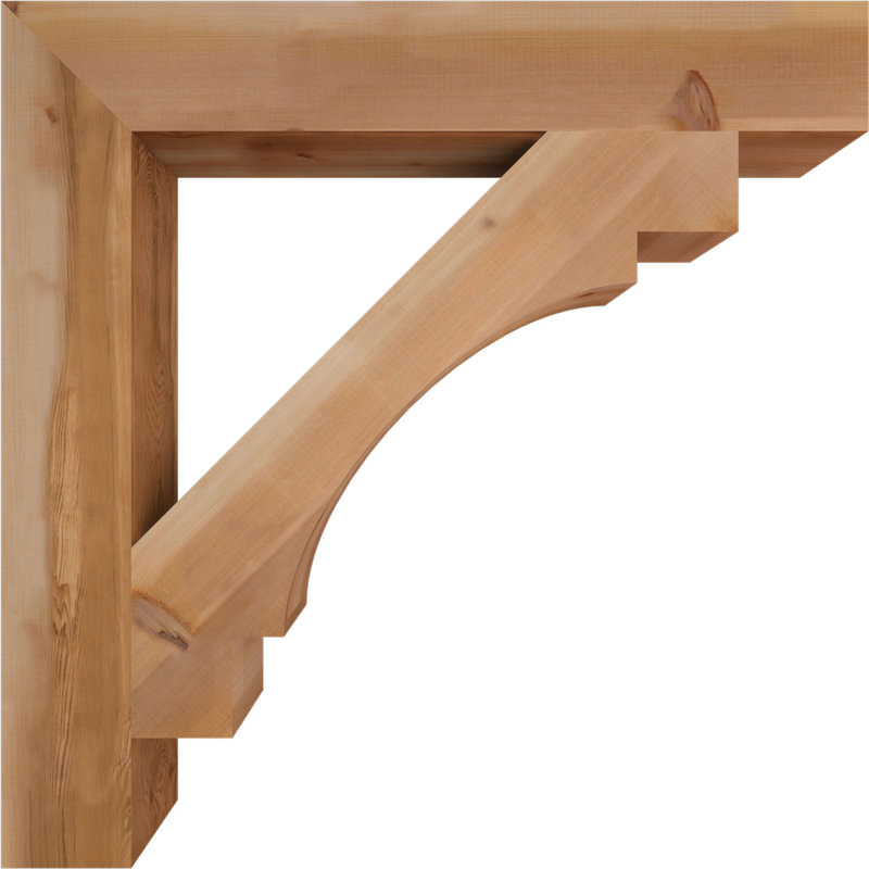 BKTMRC05 H 5,5 po x l 40 po support en bois / corbeau, H 40 po x l 5,5 po x P 40 po, Cèdre rouge