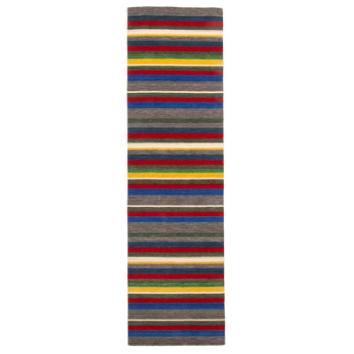 Indo Gabbeh Grey Rug 2'8" x 9'11"
