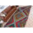 Handmade Vintage Turkish Area Rug with Colorful Geometric Pattern for Unique Bohemian Home or Living Room Decor