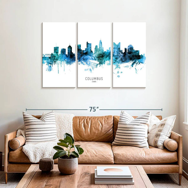 Rorry Columbus Ohio Skyline VII, 24" H x 38" W