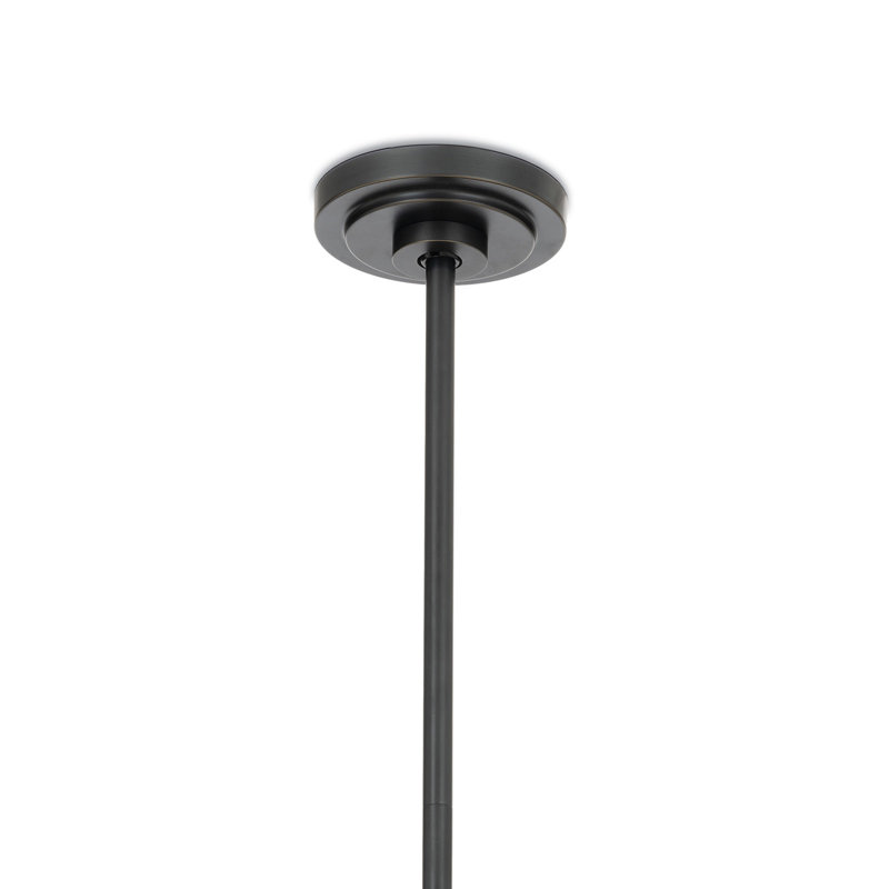 Luminaire suspendu simple Artemis (verre), Albâtre, Bronze frotté à l'huile