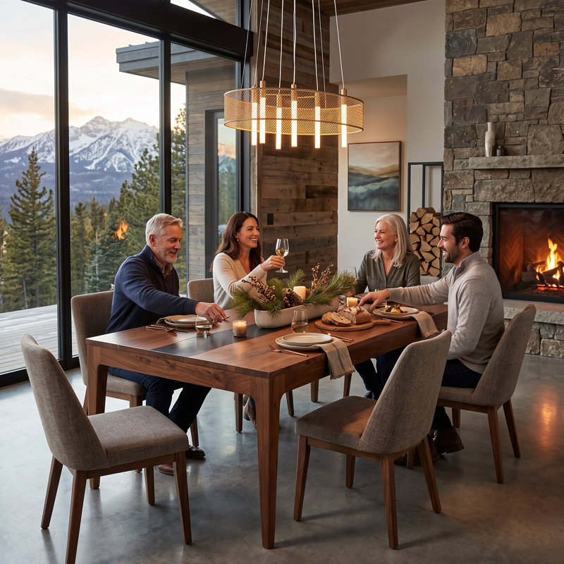Sierra Dining Table - Rustic Brown