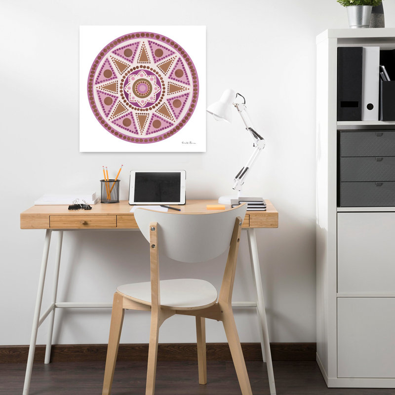 Mandala lumineux I, art floral contemporain, H 18 po x l 18 po