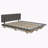 Modern Velvet Queen Upholstered Floating Bed with LED Lights and USB Port-519677578