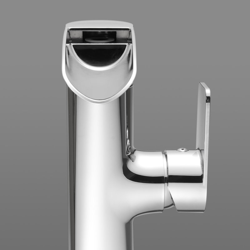 Waterfall Single Handle Single Hole Bathroom Faucet, Chrome