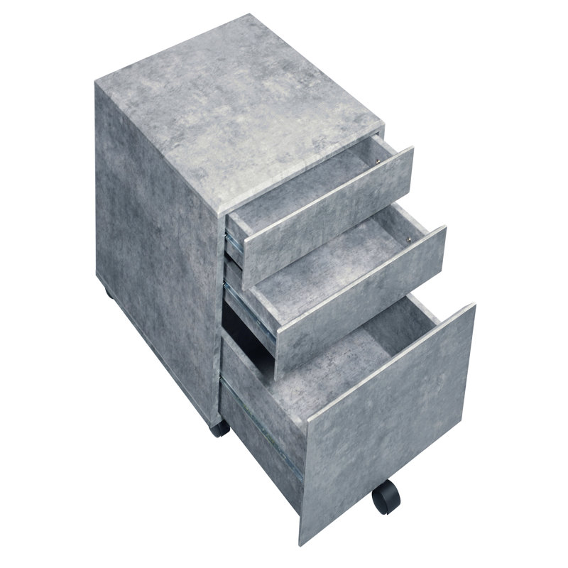 Silver 3-Drawer File Cabinet
