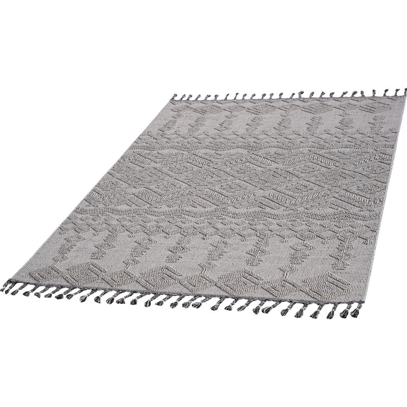 Tapis tissé 4 x 6 en blanc et pour animaux, pour les aires de jeux sans perte de poils, coins de lecture