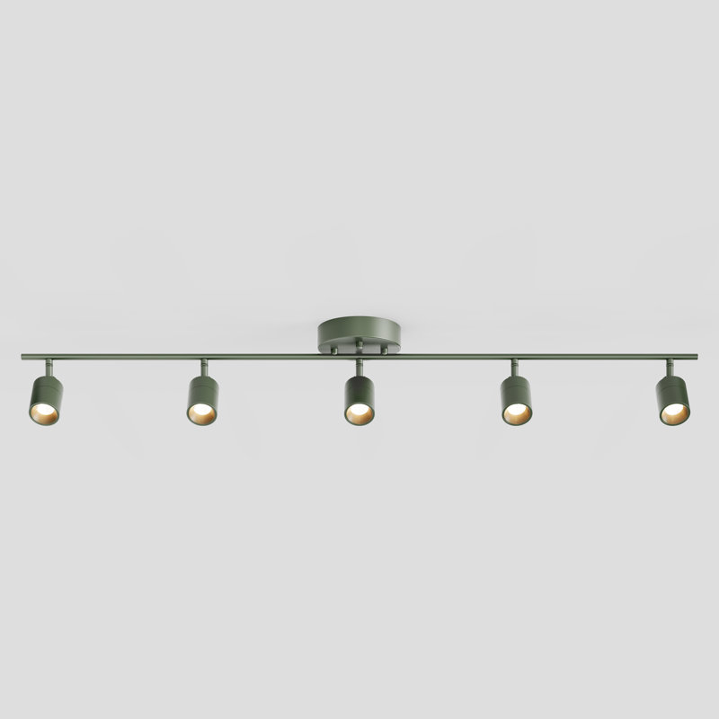 Éclairage sur rail à DEL intégré à 5 lumières Shura avec têtes rotatives, ensemble d'éclairage sur rail 4 pi., 3000k, 2450 lumens