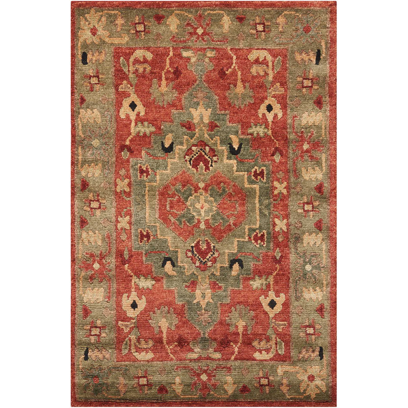 Nourison Tekita 8'6" x 11'6" Rust Traditional Indoor Rug, Rust, 8'6" x 11'6"