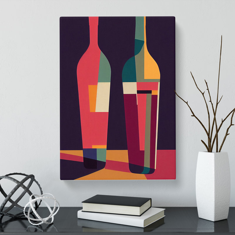 Chelseaville Retro Wine Art Vol.2 - Wrapped Canvas, 50cm H x 35cm W