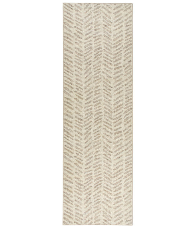 Rowley Grey Machine Printed Washable Rug, Runner 2'6" x 8'