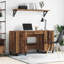 Desk With Shelf 140 X 50 X 75 Cm Engineered Wood-268791324