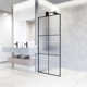 Ventana 34" W x 74" H Fixed Framed Shower Screen with 3/8" Glass