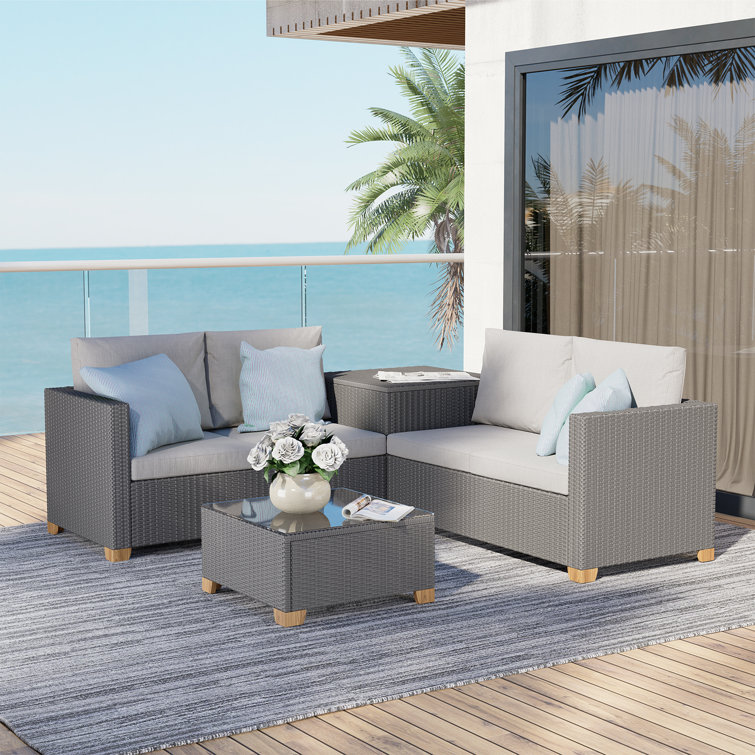 Wicker Modular Outdoor Conversation Set Of 4