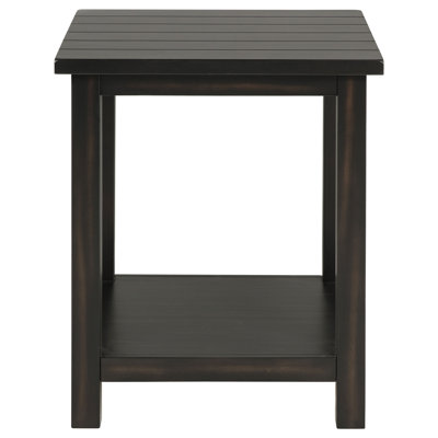 Table de bout en bois avec tablette