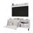 White Tv Stand Featuring Surface And Open Storage Area, 1-Door Design For Space Optimization, Arms Comfortable Height Shifting, Ideal Various Interior Styles, Particle Board Material, 20.9 In Tall