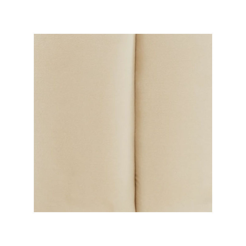 Maxine Round Ottoman, Pale Taupe Velvet