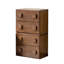 Table de chevet simple en bois massif 22,8 po avec 2 tiroirs MCM-688129611-701571242-690956388