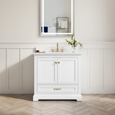 Meuble-lavabo autoportant avec comptoir et lavabo en marbre de culture