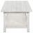 Castleton Distressed White Wood Coffee Table with Shelf