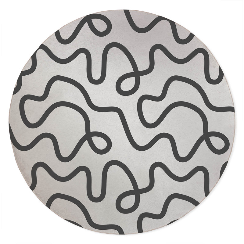 Squig Kids Play Mat, Ivory/Charcoal