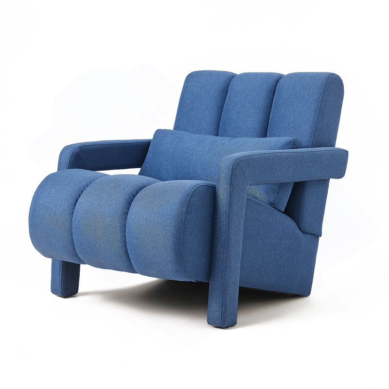 Chaise d'appoint moderne en lin avec coussin confortable