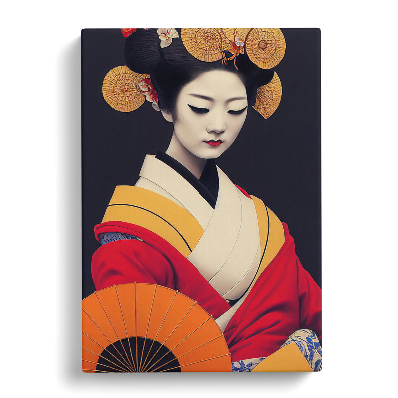 XC1022-1687X Contemporary Geisha No.3 - Wrapped Canvas Print, 76cm H x 50cm W x 3cm D