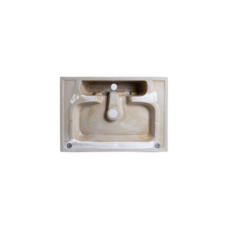 Altair 24'' White Ceramic Rectangular Bathroom Sink with Overflow