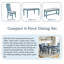 Ensemble de table de salle à manger 6 pièces en bois, conception spéciale avec finition à deux tons, avec véritable tiroir et faux tiroirs, chaises et banc rembourrés, facile à assembler-1387315657-1387315668