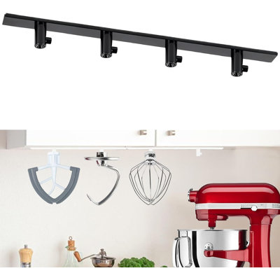 Ensemble de 4 supports de rangement pour accessoires de robot pâtissier KitchenAid, compatibles avec les accessoires de robot KitchenAid, pour un rangement et une organisation optimaux.