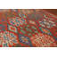 Tapis oriental en laine orange Kilim 9 x 11