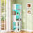 Corner Wine Cabinet with RGB LED Lights, Acrylic Doors & Adjustable Shelves