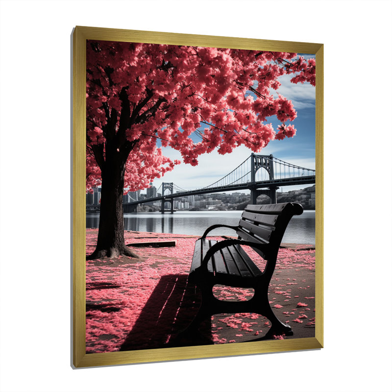 Pittsburgh Beautiful Cityscape - Cityscapes Canvas Print, H 44 po x l 34 po x P 1,5 po, Encadrement doré