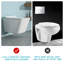 Cuvette de toilette murale avec siège à fermeture douce, blanc