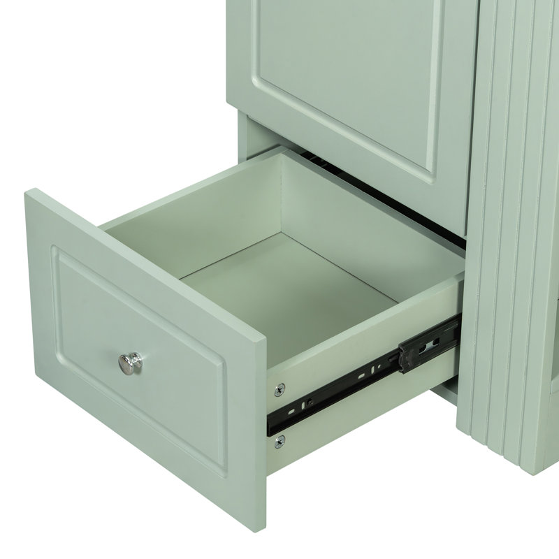 Meuble-lavabo autoportant de 20 po avec plateau en céramique, Green