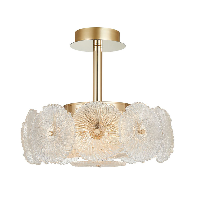 Bloom - 6-Light Semi-Flush Mount - Brass
