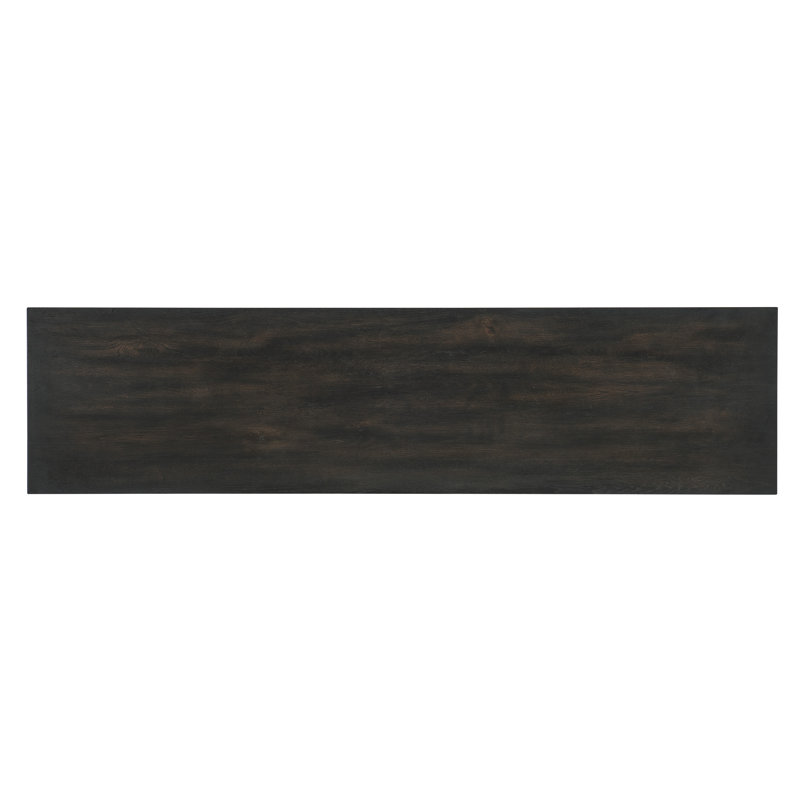 Black Sand 72'' Oak Veneer Media Console with Cabinet