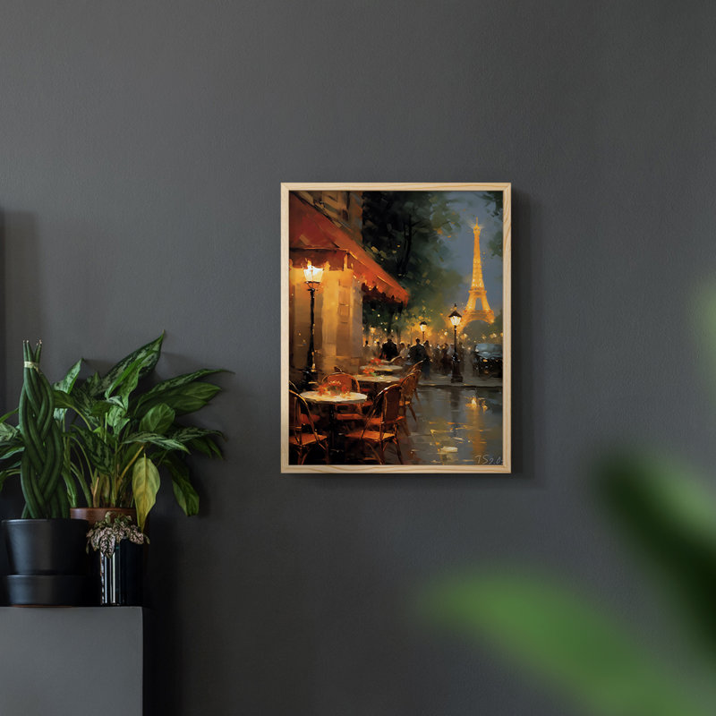 Paysages de la série Cccxxxi - reproduction encadrée de qualité supérieure - prête à être accrochée - aucun clou requis