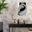 Black Cat Lines Abstract Modern Cat Wall Art Print 1 Piece Wrapped Canvas Wall Art-1803225132