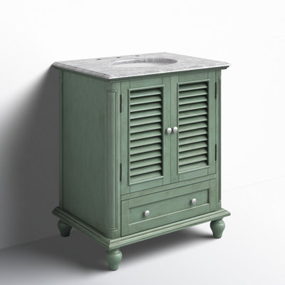 Hansford 30'' Single Bathroom Vanity with Marble Top