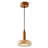 Travertine & Wood LED Mini Pendant Light