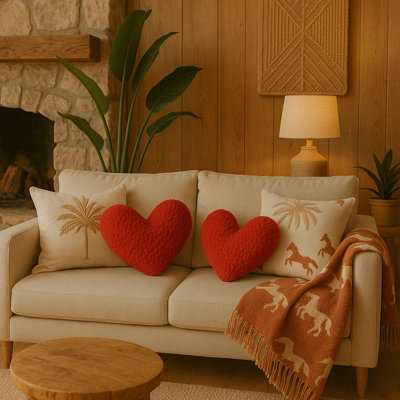 Premium Red Cushion, 15.0 x 13.0 x 3.5 Inches | 100% Polyester with Soft Silicon Filling | Machine Washable at 68°F | Perfect for Home Décor, Comfortable Support for Chairs & Sofas, Stylish and Easy Care