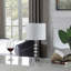 Lampe de table moderne en métal chromé 17,75 "Kayli