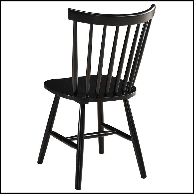 Ensemble de chaises d'appoint Hayward, en bois noir traditionnel, confortable et durable