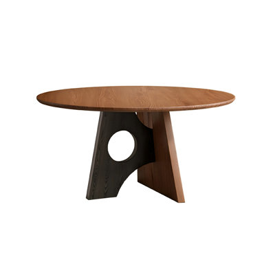 Table de salle à manger simple en bois massif de style rustique