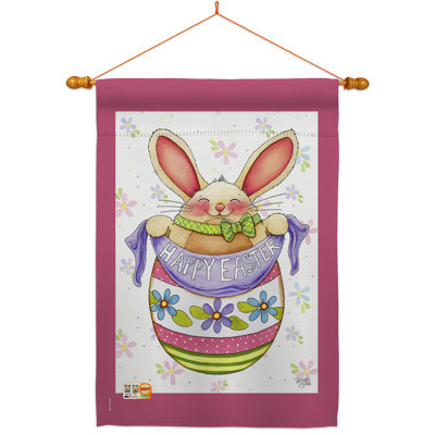 Ensemble de drapeau à 2 faces 40 "x 28" Egg Bunny