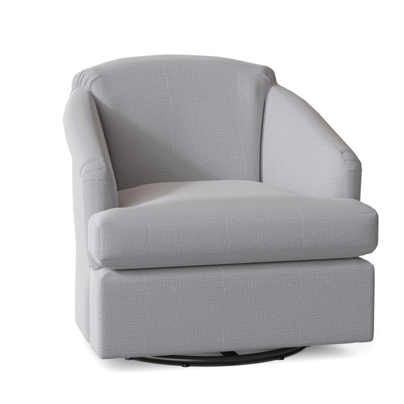 Cass Upholstered Swivel Rocker Armchair, Dove Grey Performance