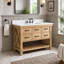 Meuble-lavabo double autoportant 60 po avec plateau en pierre reconstituée Barron