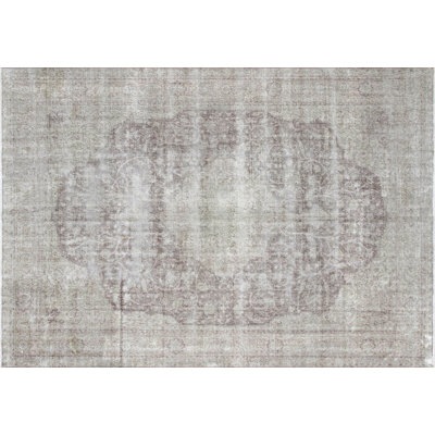 One-of-a-Kind Hand-Knotted 1960s 8'5" x 12' Wool Area Rug in Gray